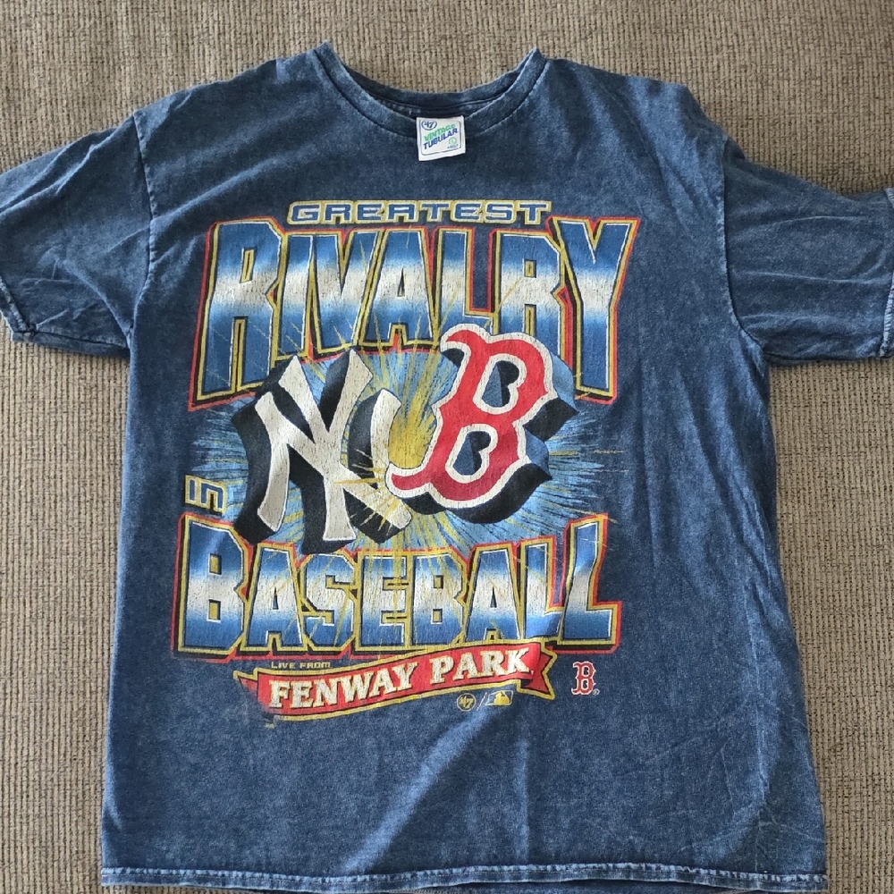 Vintage Blue Rivalry Baseball Tee